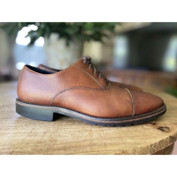 Johnston & Murphy Cap Toe Oxford Shoes Men’s 9M Handcrafted in Italy Brown - Picture 1 of 9